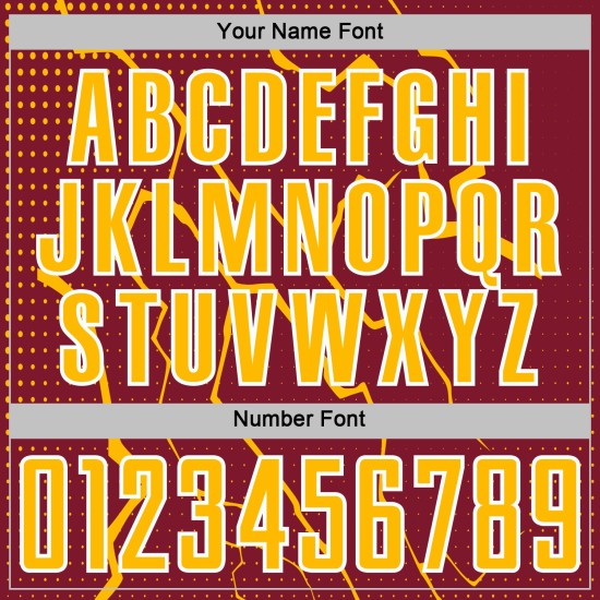 Gold-White Custom Sports Soccer Uniform Crimson Jersey Sublimation Lightning Gold-White Custom Sports Soccer Uniform Crimson Jersey Sublimation Lightning