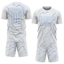 Jersey Soccer Lightning Uniform Custom White Sports Light Blue Sublimation Jersey Soccer Lightning Uniform Custom White Sports Light Blue Sublimation