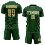 Green Geometric Shape Custom Jersey Sports Sublimation Uniform Gold-White Soccer Old Green Geometric Shape Custom Jersey Sports Sublimation Uniform Gold-White Soccer Old