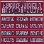 Custom Crimson Uniform Navy-White Sports Shape Geometric Sublimation Soccer Jersey Custom Crimson Uniform Navy-White Sports Shape Geometric Sublimation Soccer Jersey