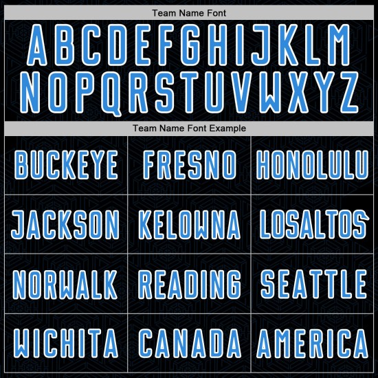 Blue-White Sublimation Powder Soccer Custom Sports Black Shape Geometric Uniform Jersey Blue-White Sublimation Powder Soccer Custom Sports Black Shape Geometric Uniform Jersey