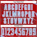 Uniform Custom Blue-White Jersey Red Light Soccer Sports Sublimation Lines