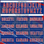 Jersey Custom Soccer Red-White Royal Sports Uniform Lines Sublimation Jersey Custom Soccer Red-White Royal Sports Uniform Lines Sublimation