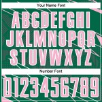 Uniform Sports Soccer Kelly Lines Sublimation Jersey Light Green Custom Pink-White