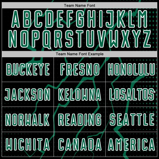 Black Jersey Sports Kelly Soccer Sublimation Custom Green-White Uniform Lightning Black Jersey Sports Kelly Soccer Sublimation Custom Green-White Uniform Lightning