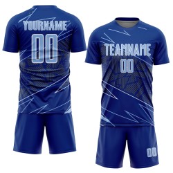 Blue-White Royal Uniform Sports Jersey Light Custom Lines Sublimation Soccer Blue-White Royal Uniform Sports Jersey Light Custom Lines Sublimation Soccer