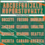 Lines Sublimation Jersey Custom Sports Orange-White Green Soccer Uniform Kelly Lines Sublimation Jersey Custom Sports Orange-White Green Soccer Uniform Kelly