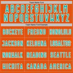 Custom Orange Uniform Sublimation Soccer Jersey Geometric Sports Shape Aqua-White