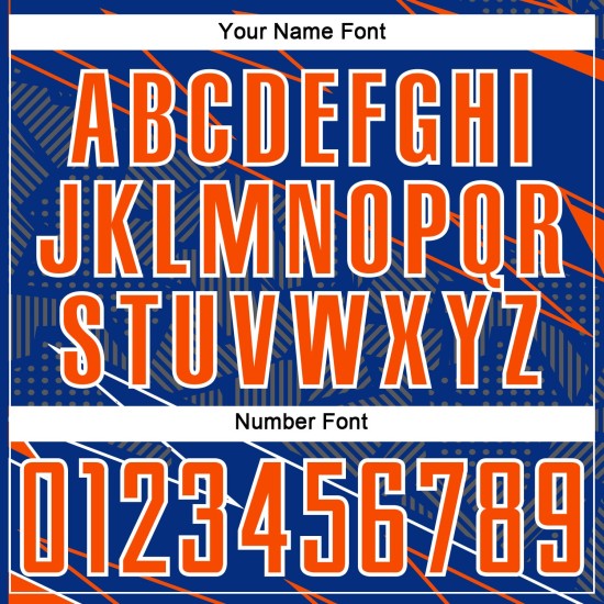 Lines Sublimation Royal Uniform Orange-White Sports Jersey Custom Soccer